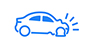 Car in accident icon. 